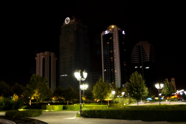 Грозный-Сити ночью